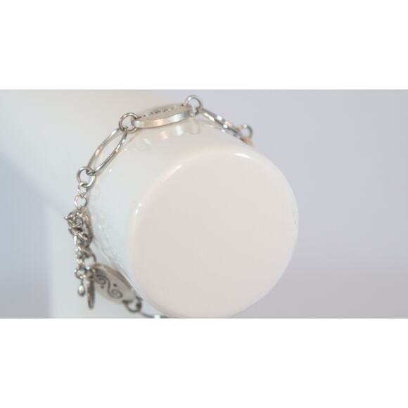 Alexa's Angels Dream Bracelet Silver Tone Oval Open Links And Engraved Plates - Picture 5 of 7